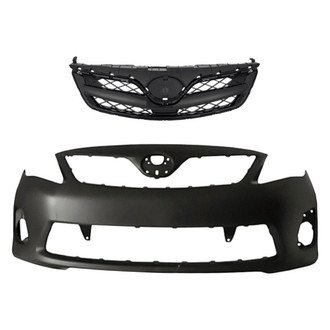Replacement - 2-Piece (Front Bumper Cover, Grille) (Standard Line)