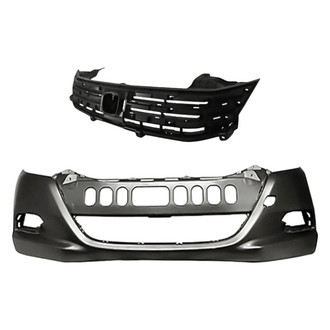Replacement - 2-Piece (Front Bumper Cover, Grille)