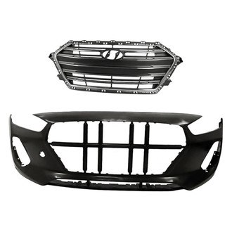 Replacement - 2-Piece (Front Bumper Cover, Grille) (Standard Line)