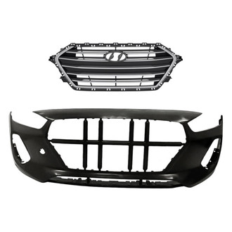 Replacement - 2-Piece (Front Bumper Cover, Grille) (Standard Line)