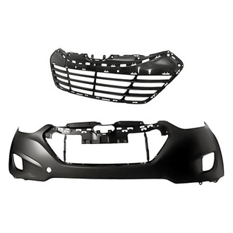 Replacement - 2-Piece (Front Bumper Cover, Grille)
