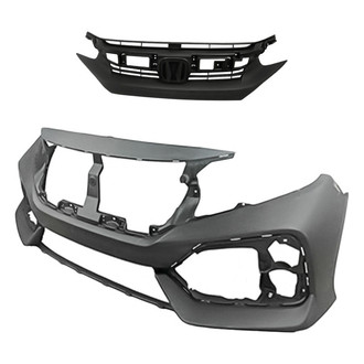 Replacement - 2-Piece (Front Bumper Cover, Grille) (Standard Line)