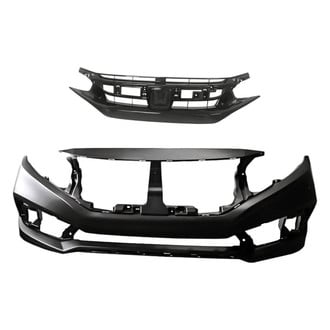 Replacement - 2-Piece (Front Bumper Cover, Grille) (Standard Line)