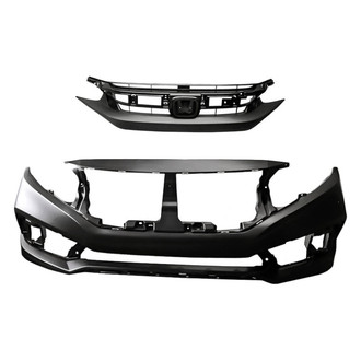 Replacement - 2-Piece (Front Bumper Cover, Grille) (Standard Line)