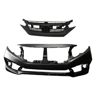 Replacement - 2-Piece (Front Bumper Cover, Grille) (Standard Line)