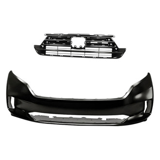 Replacement - 2-Piece (Front Bumper Cover, Grille) (Standard Line)
