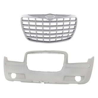 Replacement - 2-Piece (Front Bumper Cover, Grille) (Standard Line)