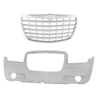 Replacement - 2-Piece (Front Bumper Cover, Grille) (Standard Line)