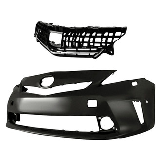 Replacement - 2-Piece (Front Bumper Cover, Grille) (Standard Line)