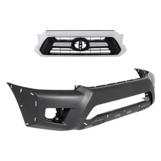 Replacement - 2-Piece (Front Bumper Cover, Grille)