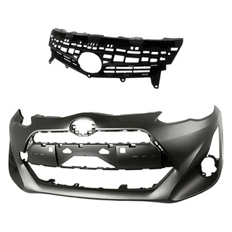 Replacement - 2-Piece (Front Bumper Cover, Grille) (Standard Line)