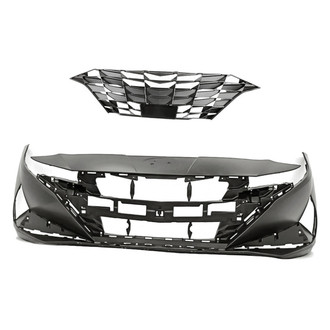 Replacement - 2-Piece (Front Bumper Cover, Grille) (Standard Line)