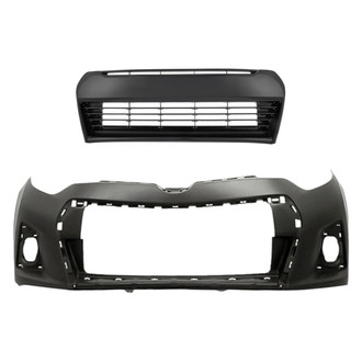Replacement - 2-Piece (Front Bumper Cover, Grille)