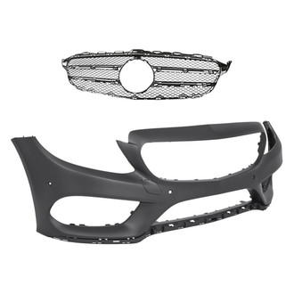 Replacement - 2-Piece (Front Bumper Cover, Grille) (CAPA Certified)