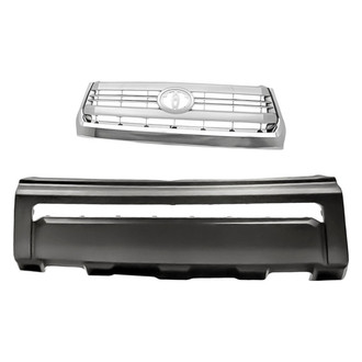 Replacement - 2-Piece (Front Bumper Cover, Grille) (Standard Line)