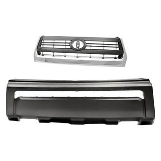 Replacement - 2-Piece (Front Bumper Cover, Grille) (Standard Line)