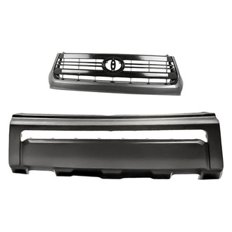 Replacement - 2-Piece (Front Bumper Cover, Grille) (Standard Line)