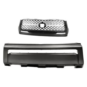 Replacement - 2-Piece (Front Bumper Cover, Grille)