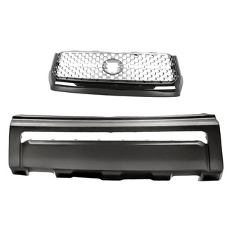 Replacement - 2-Piece (Front Bumper Cover, Grille) (Standard Line)