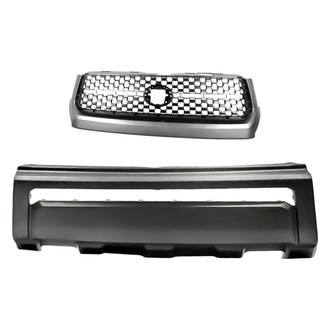 Replacement - 2-Piece (Front Bumper Cover, Grille) (Standard Line)