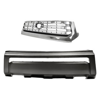 Replacement - 2-Piece (Front Bumper Cover, Grille) (Standard Line)