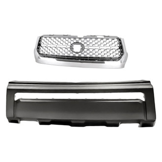 Replacement - 2-Piece (Front Bumper Cover, Grille) (Standard Line)