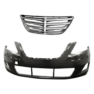 Replacement - 2-Piece (Front Bumper Cover, Grille) (Standard Line)