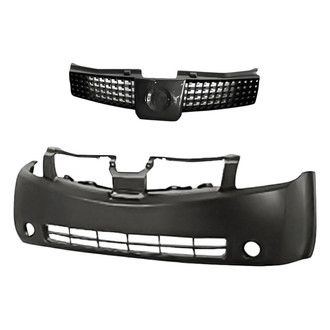 Replacement - 2-Piece (Front Bumper Cover, Grille) (Standard Line)