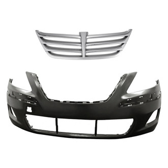 Replacement - 2-Piece (Front Bumper Cover, Grille) (Standard Line)