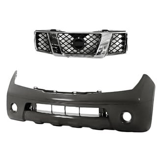 Replacement - 2-Piece (Front Bumper Cover, Grille)