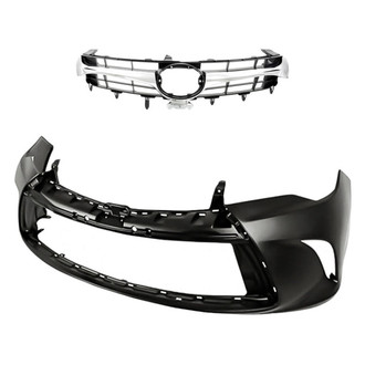 Replacement - 2-Piece (Front Bumper Cover, Grille) (Standard Line)