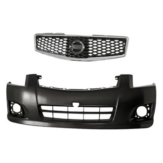 Replacement - 2-Piece (Front Bumper Cover, Grille) (Standard Line)
