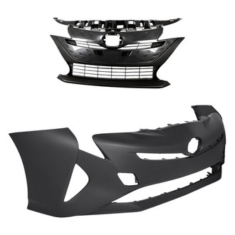 Replacement - 2-Piece (Front Bumper Cover, Grille) (Standard Line)