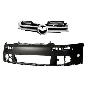 Replacement - 2-Piece (Front Bumper Cover, Grille) (Standard Line)