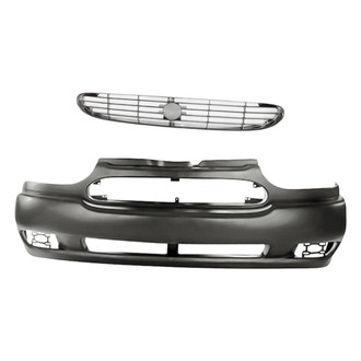 Replacement - 2-Piece (Front Bumper Cover, Grille)