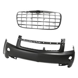 Replacement - 2-Piece (Front Bumper Cover, Grille) (Standard Line)