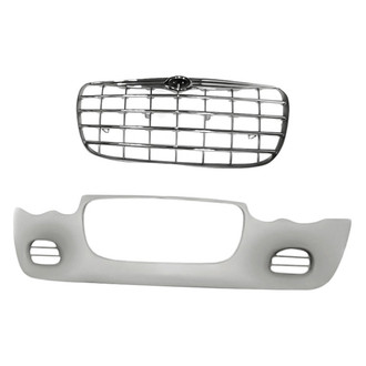 Replacement - 2-Piece (Front Bumper Cover, Grille) (Standard Line)