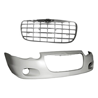 Replacement - 2-Piece (Front Bumper Cover, Grille) (Standard Line)