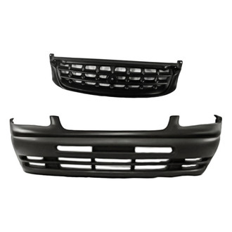 Replacement - 2-Piece (Front Bumper Cover, Grille) (Standard Line)