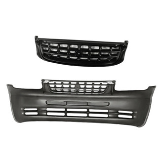 Replacement - 2-Piece (Front Bumper Cover, Grille) (Standard Line)