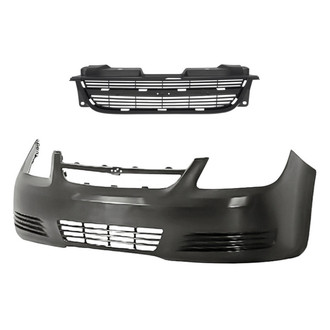 Replacement - 2-Piece (Front Bumper Cover, Grille)