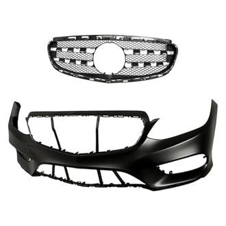 Replacement - 2-Piece (Front Bumper Cover, Grille) (CAPA Certified)