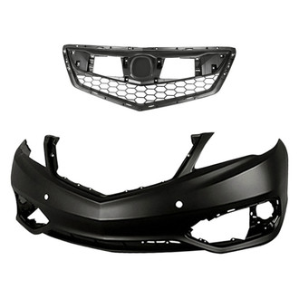 Replacement - 2-Piece (Front Bumper Cover, Grille)