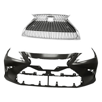 Replacement - 2-Piece (Front Bumper Cover, Grille) (Standard Line)