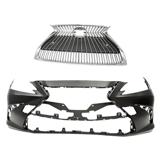 Replacement - 2-Piece (Front Bumper Cover, Grille) (Standard Line)