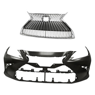 Replacement - 2-Piece (Front Bumper Cover, Grille) (Standard Line)
