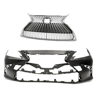 Replacement - 2-Piece (Front Bumper Cover, Grille) (Standard Line)