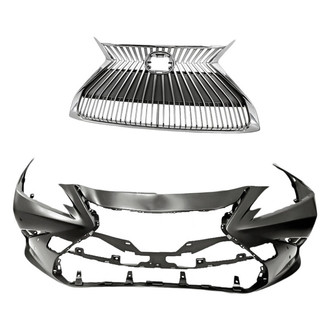 Replacement - 2-Piece (Front Bumper Cover, Grille) (Standard Line)