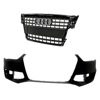 Replacement - 2-Piece (Front Bumper Cover, Grille) (Standard Line)
