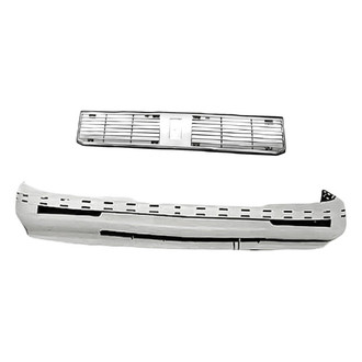 Replacement - 2-Piece (Front Bumper Cover, Grille) (Standard Line)